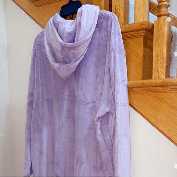 Women’s Sleepwear 32 Degrees Ladies Hooded Velour Lounger S/M,L/XL,1X/2X Purple - Picture 8 of 9
